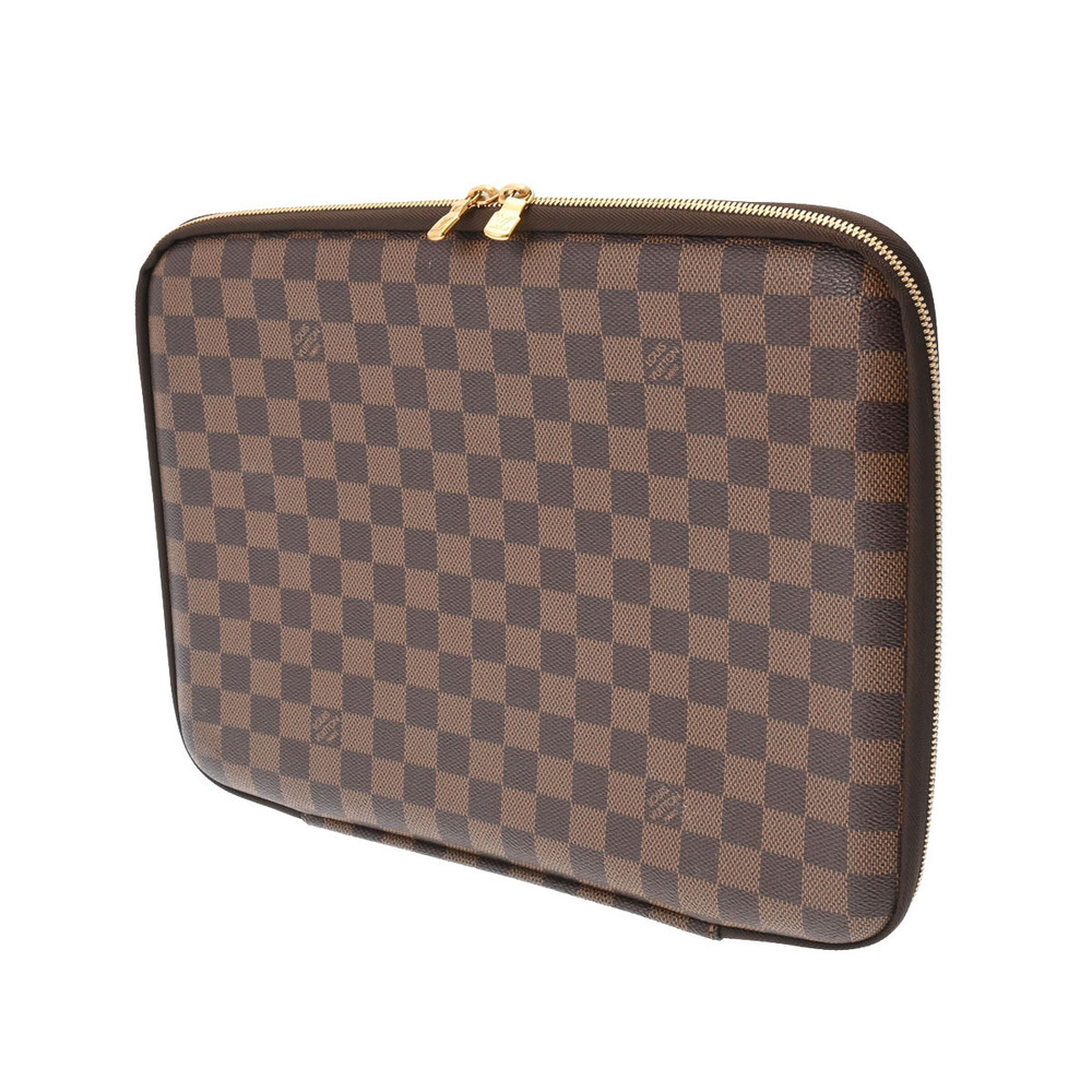Louis Vuitton Damier Canvas Sleeve Bag Brown Clutch Computer